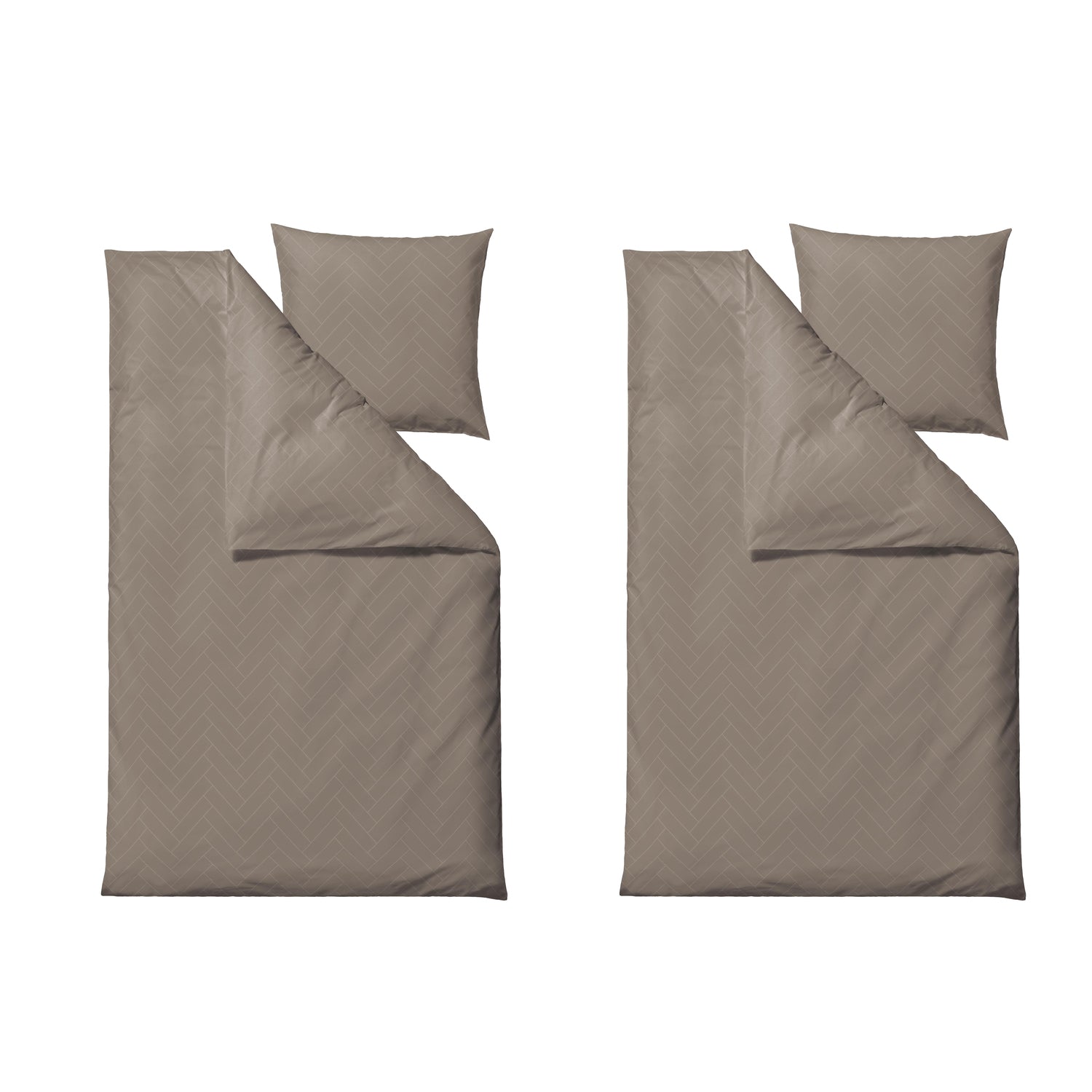 Södahl Sengetøj 2 stk Tiles taupe 140 x 200 cm