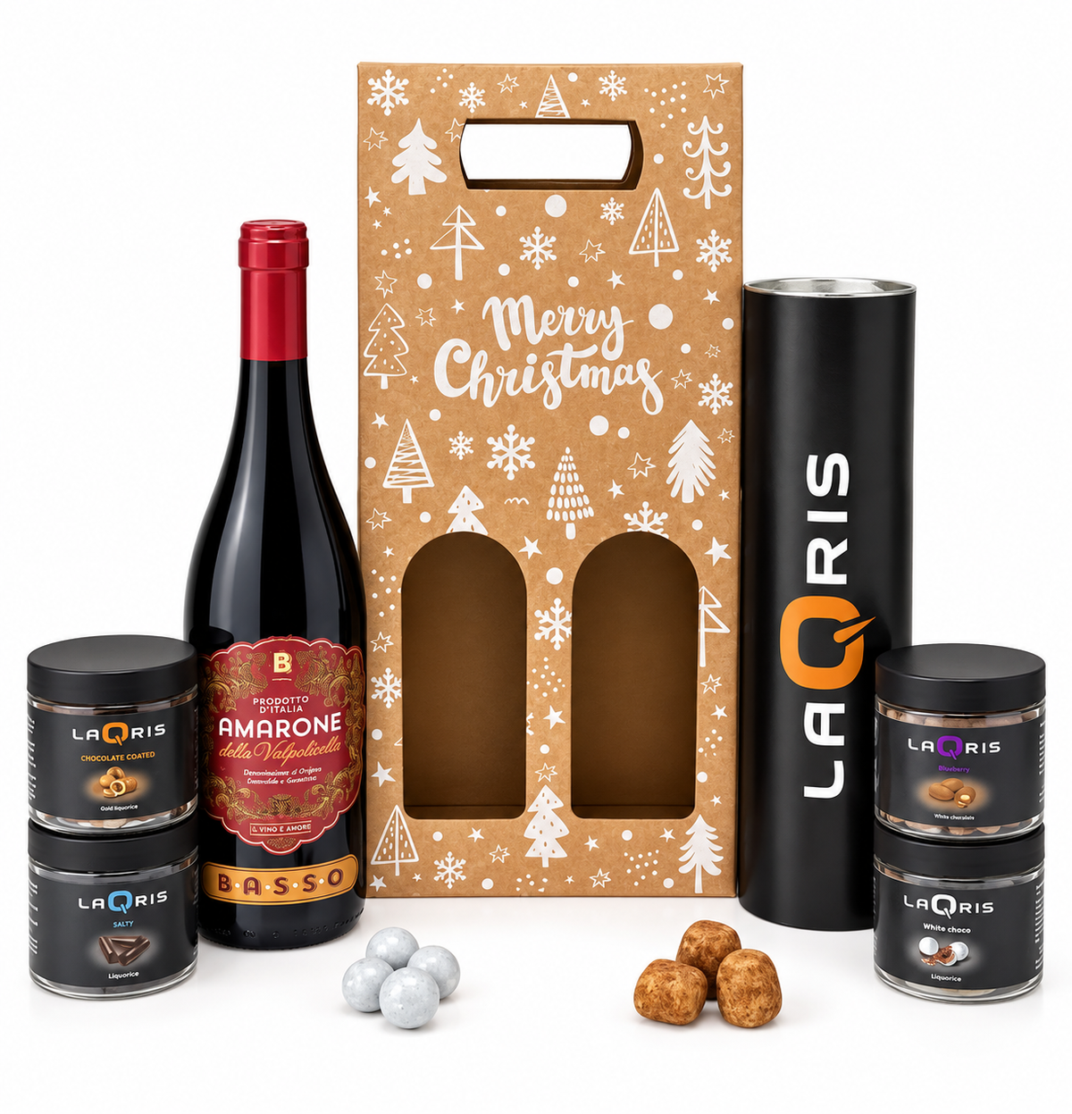Amarone & laQris i julegaveæske