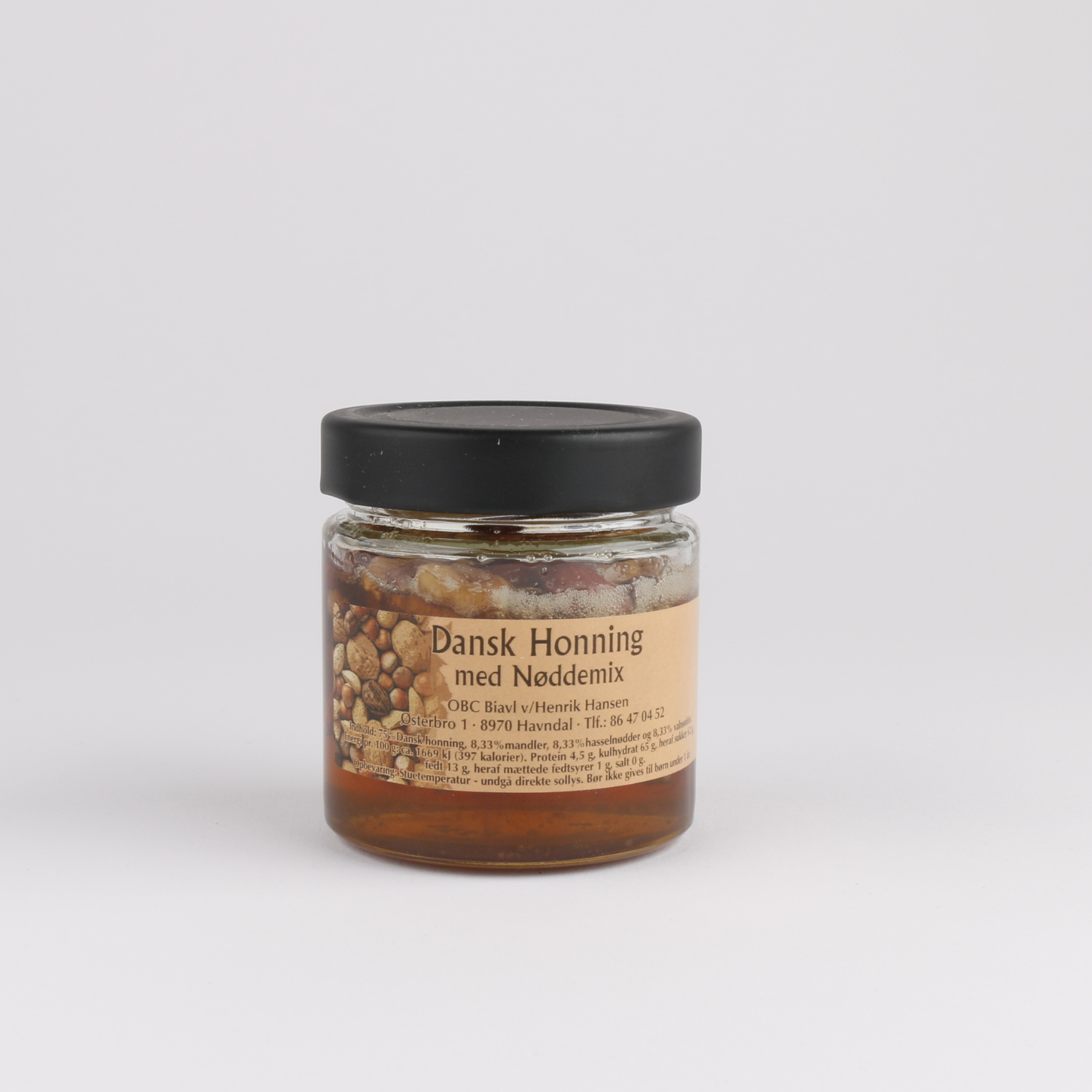 Dansk Honning med Nøddemix 200gr.