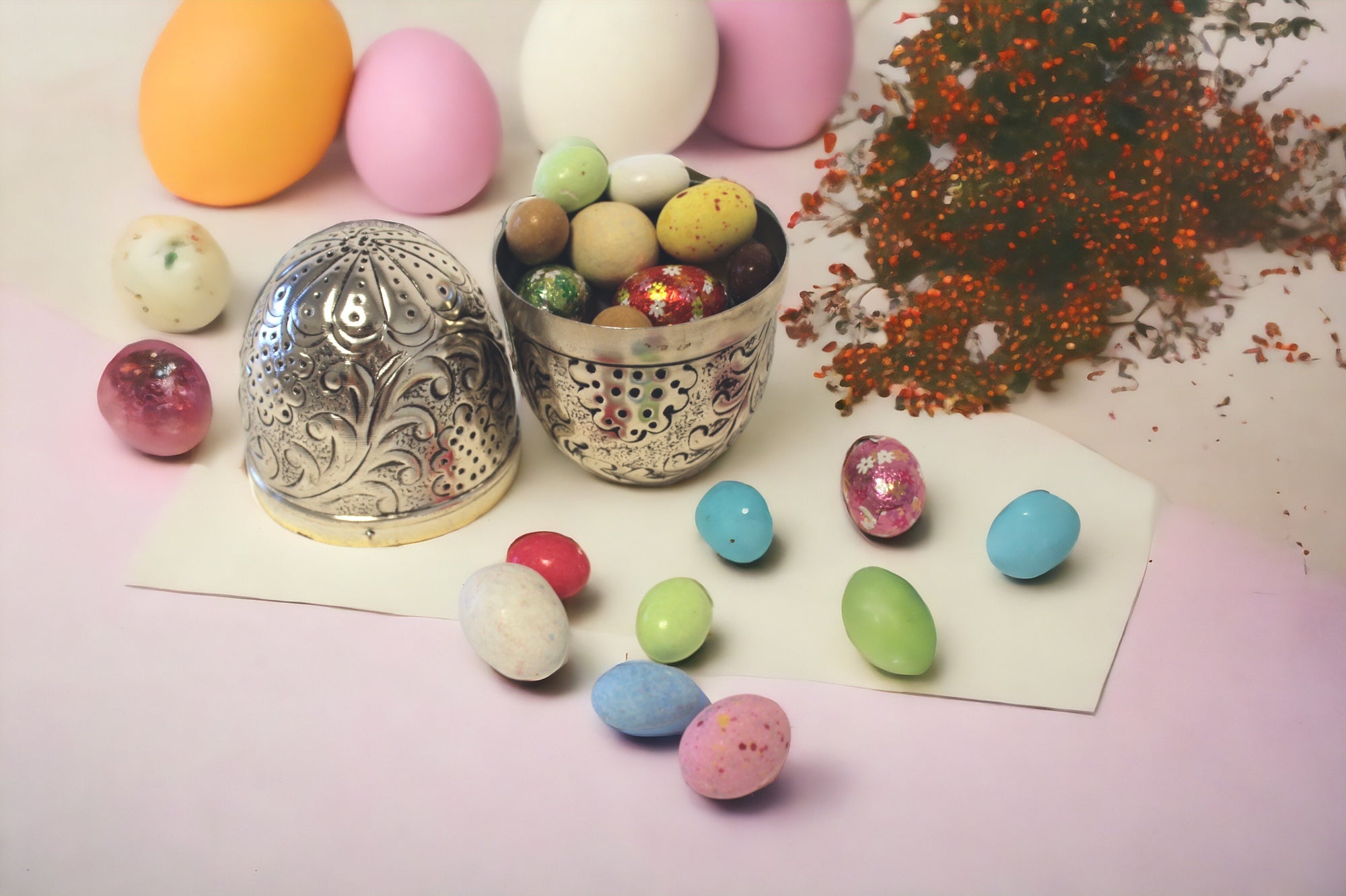 Sølvæg med påskeblanding