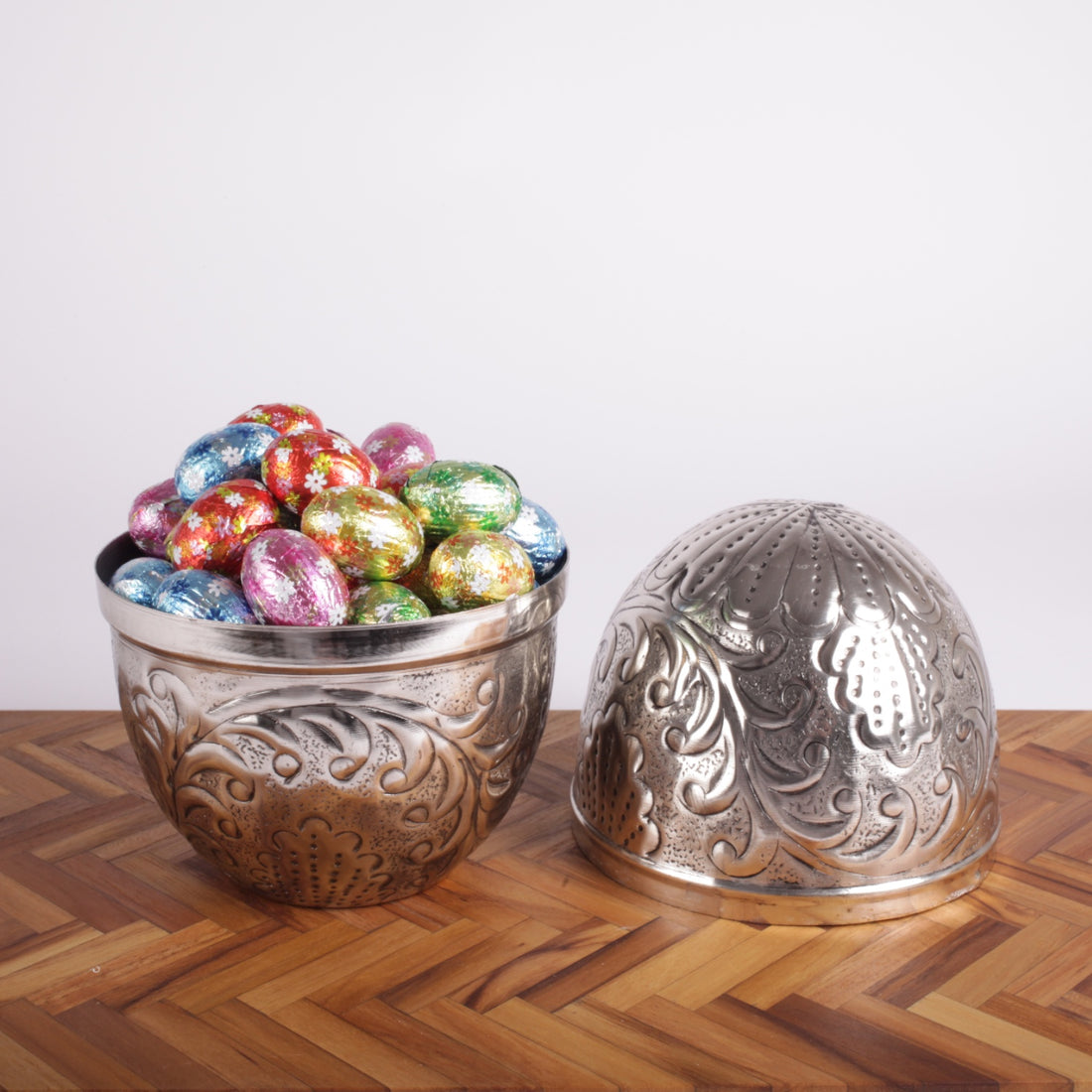 Sølvæg m/chokoladeæg