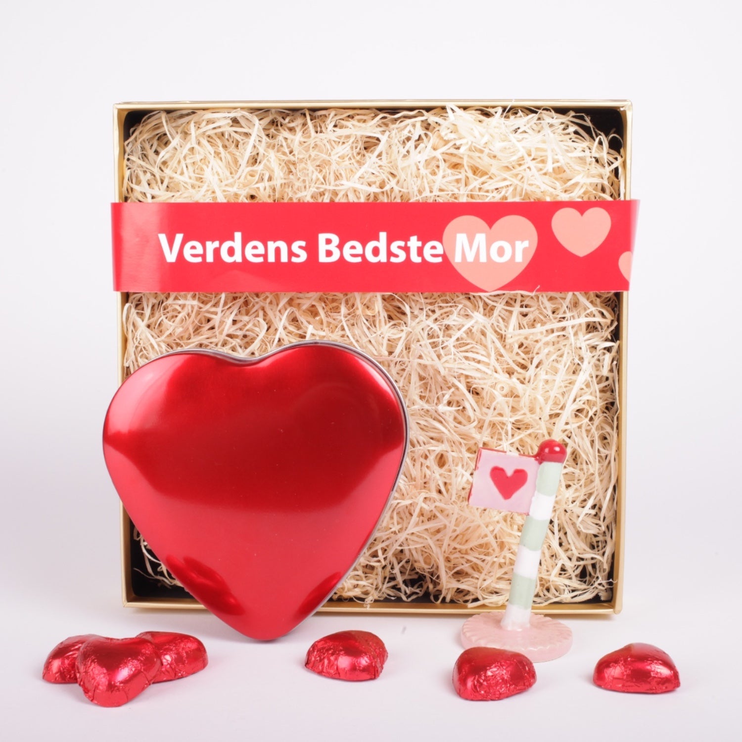 Håndlavet Morsdag flag & chokolade hjerter