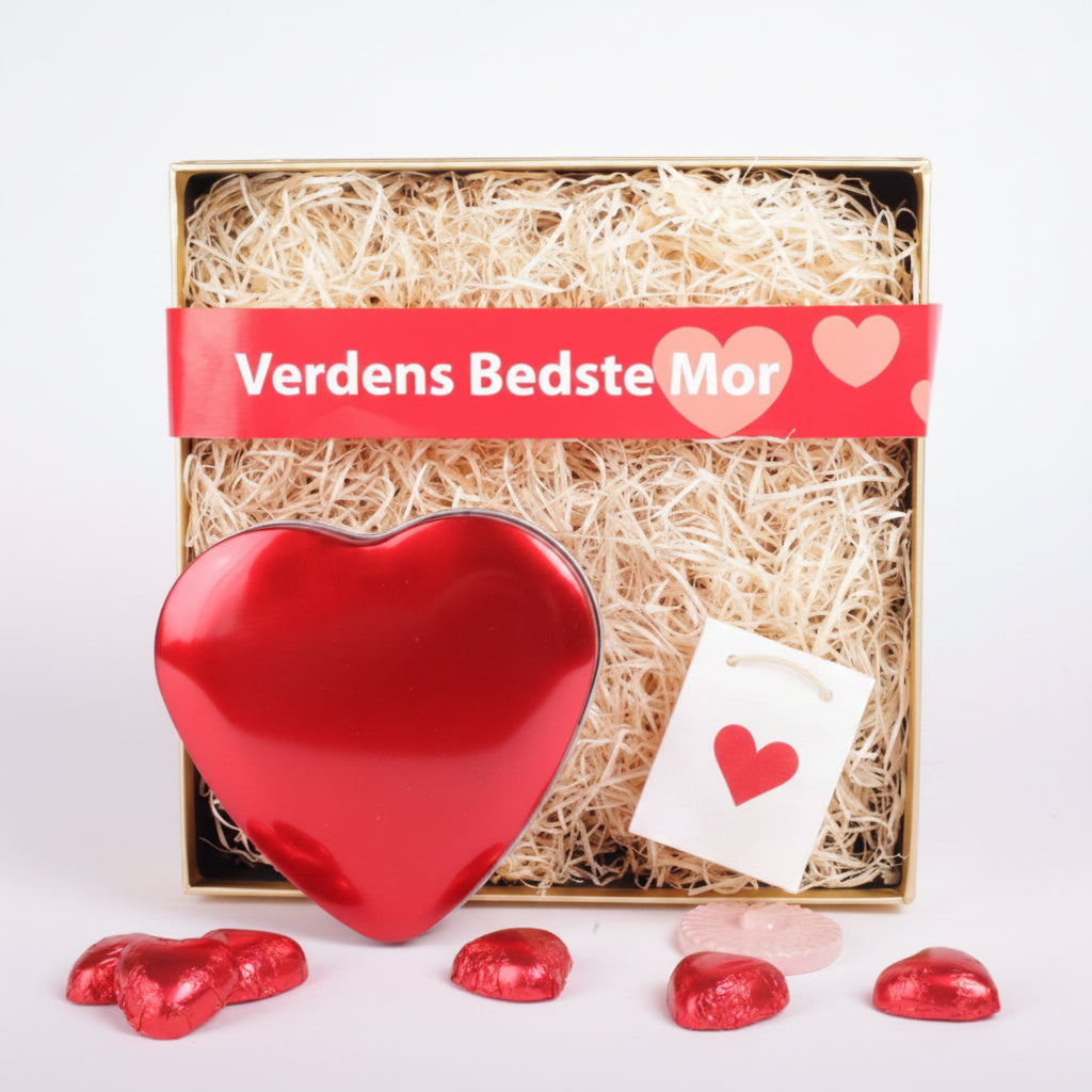 Håndlavet Morsdag flag & chokolade hjerter