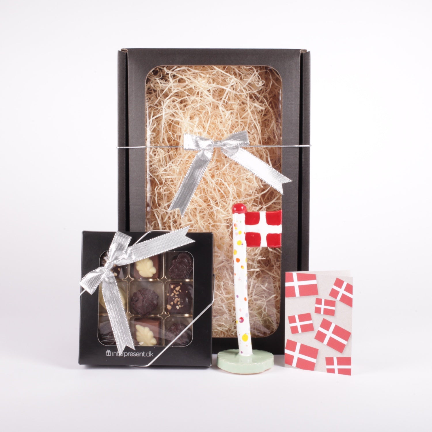 Belgisk chokolade med håndlavet fødselsdagsflag