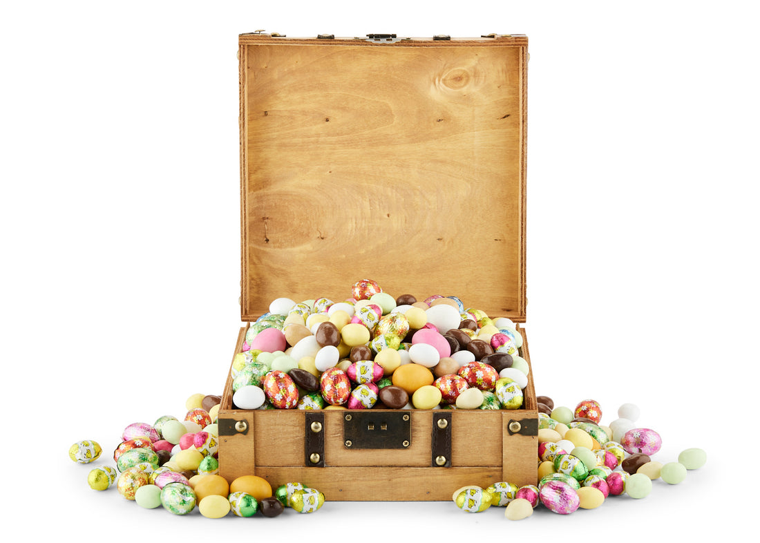 Kiste med påskechokolade 1500g