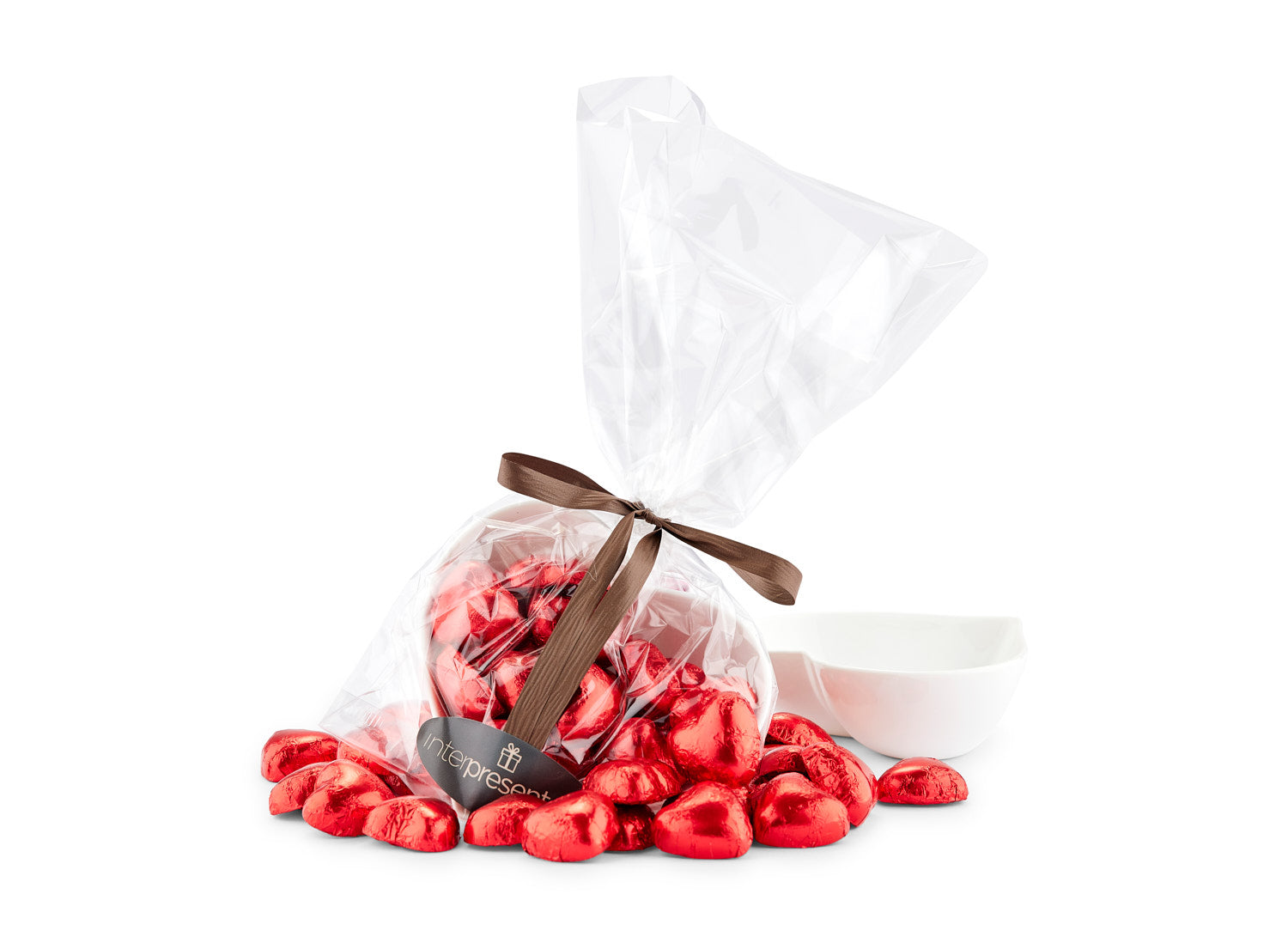 Hjerteskål m. 150g Røde Chokoladehjerter