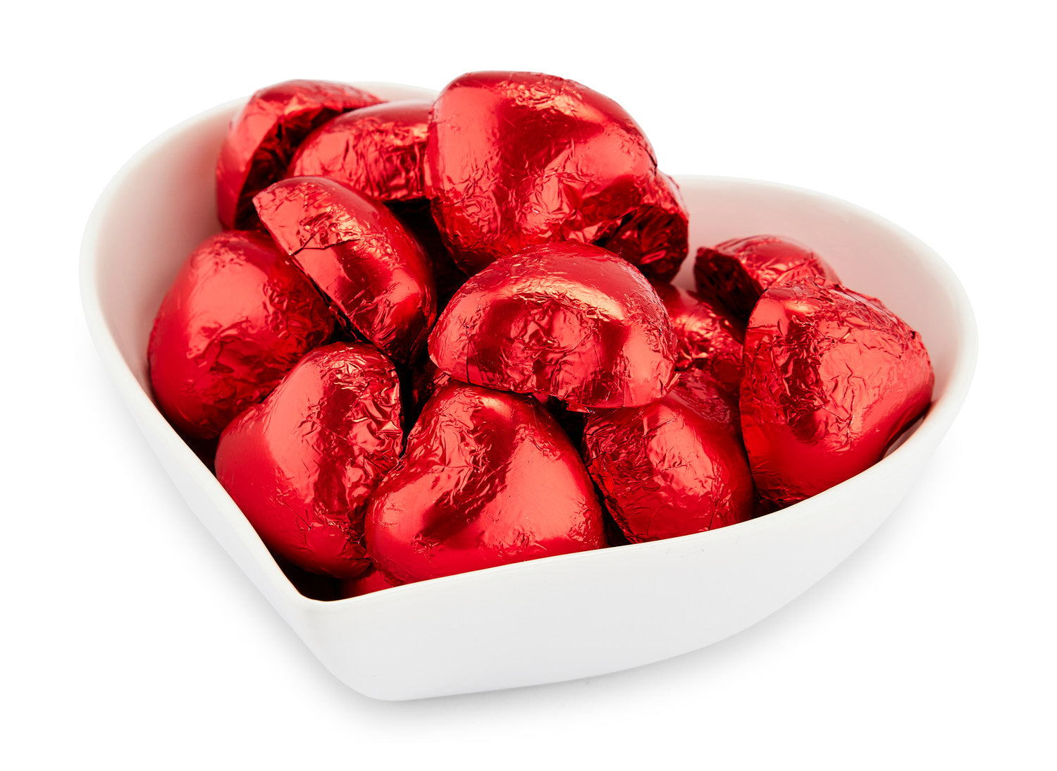 Hjerteskål m. 150g Røde Chokoladehjerter