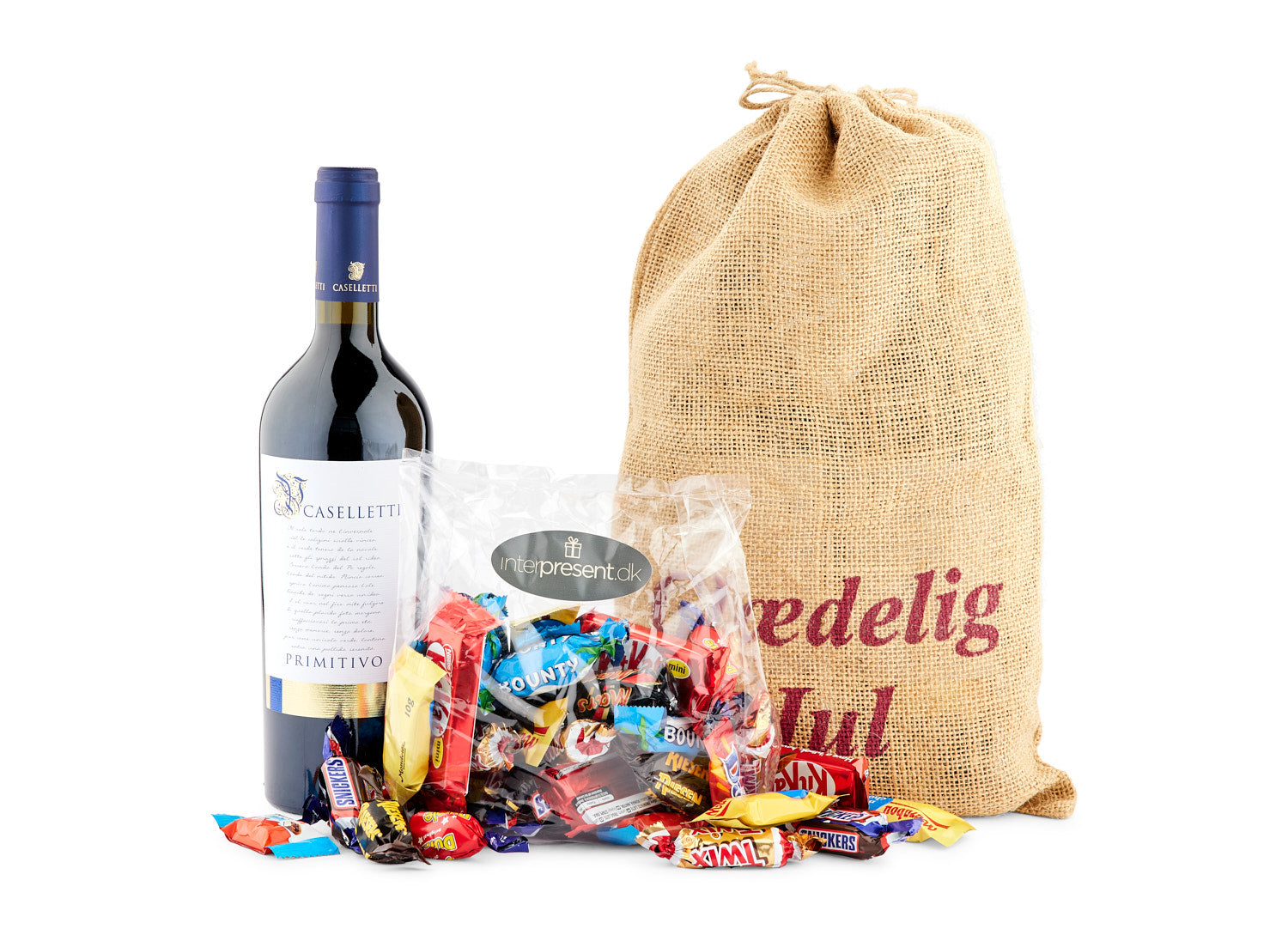 Italiensk Rødvin med 350g Deluxe Chokolade