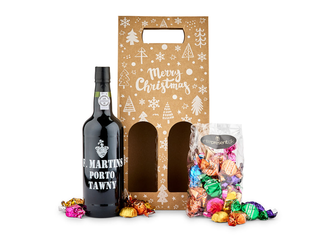 Portvin & godter i julegaveæske