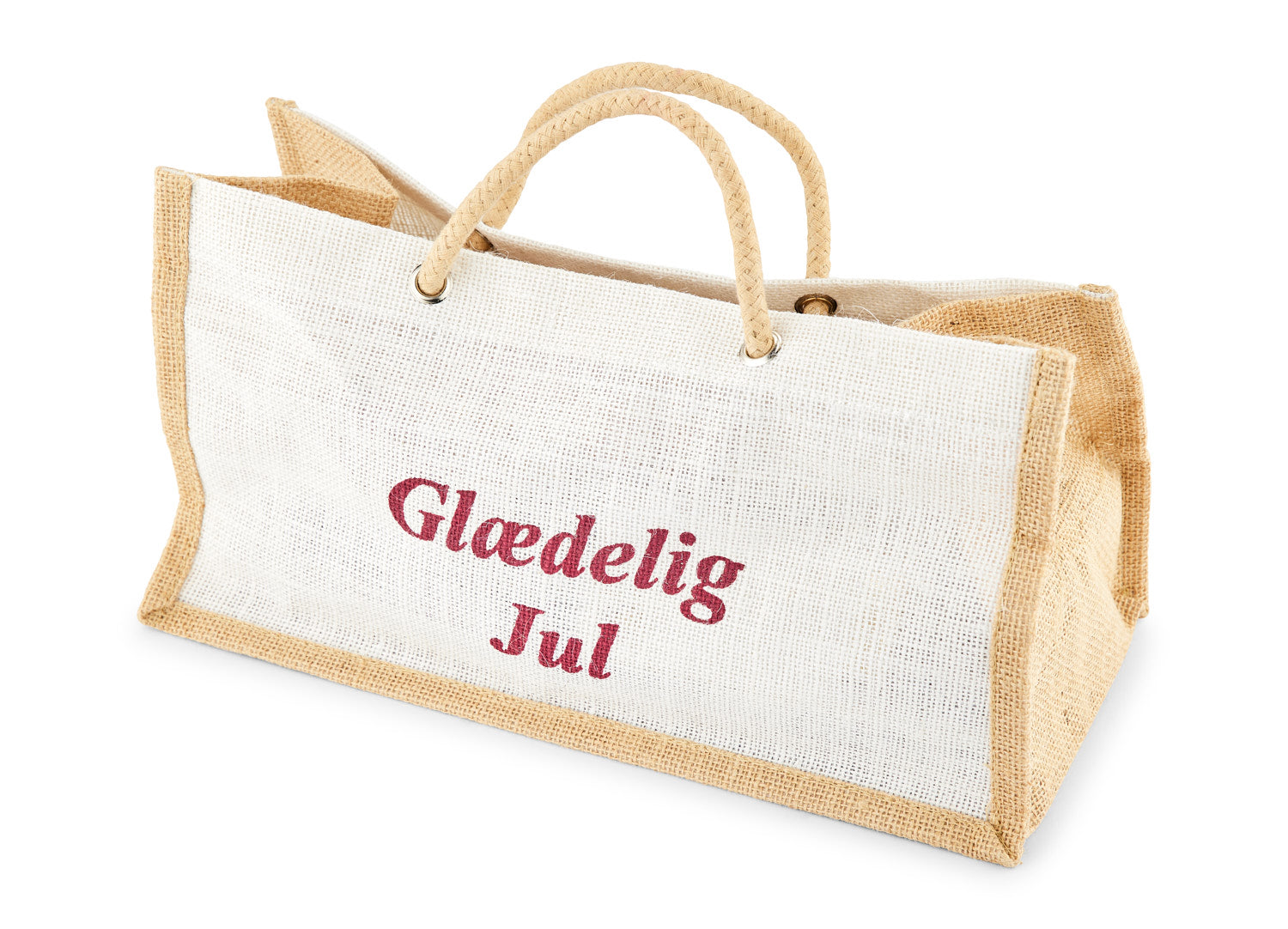 2 stk. Italiensk Vin med 600g Chokolade I "Glædelig Jul" Taske