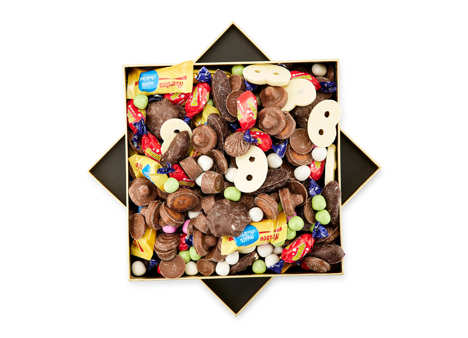 Guldæske med luksus chokolade