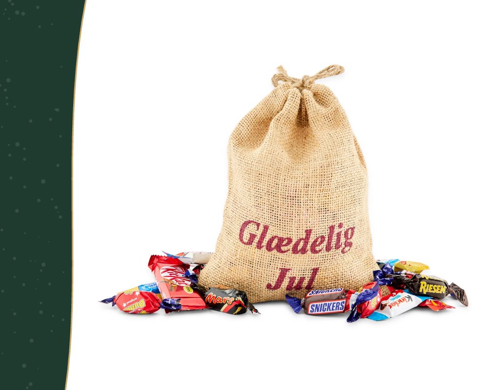 Julesække fyldt med godter