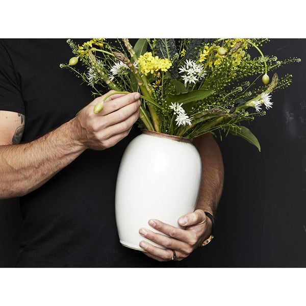 Vase 20 cm i creme