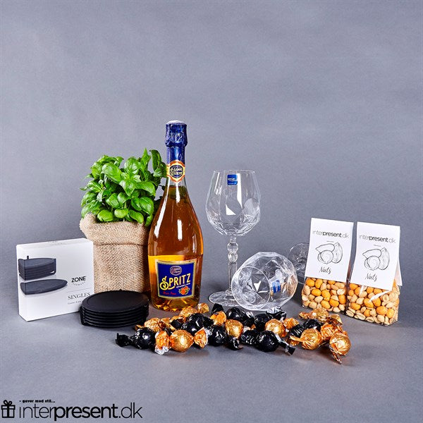 Kølig Spritz m/ glas og lækkerier