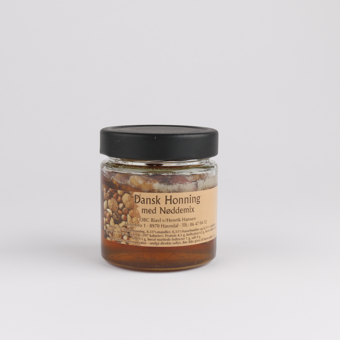 Dansk Honning med Nøddemix 200gr.
