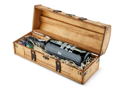 Tawny portvin & chokolade i trækiste